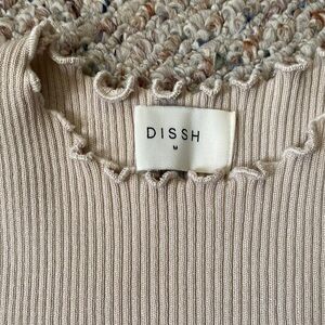 DISSH Sophia Ribbed Long Sleeve Top, M